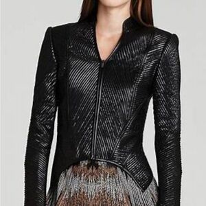BcbgMazAzria Jagger Faux Leather Jacket Small